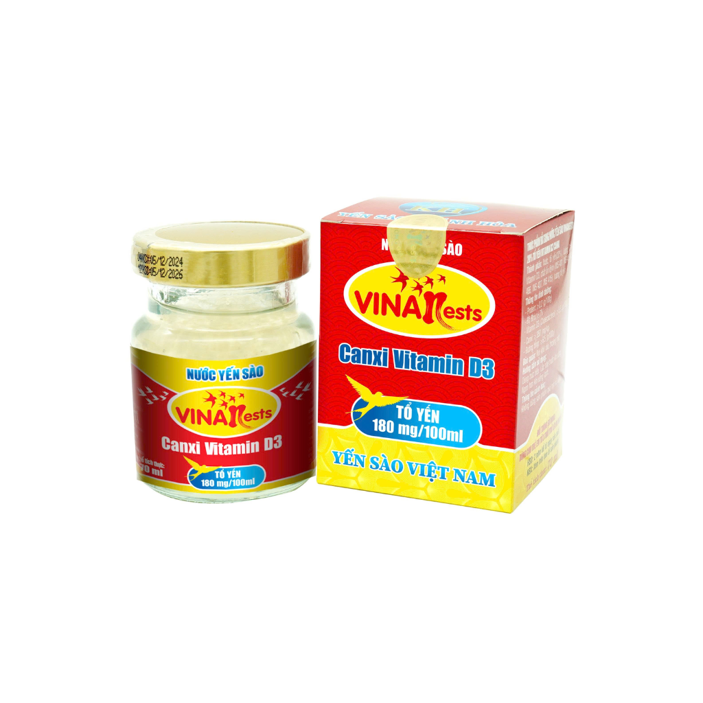 Nước yến sào VinaNests Canxi Vitamin D3 Nước yến sào VinaNests Canxi Vitamin D3